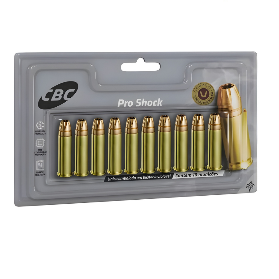 MUNIÇÃO CBC .38 SPL EXPO +P+ PRO SHOCK 125GR