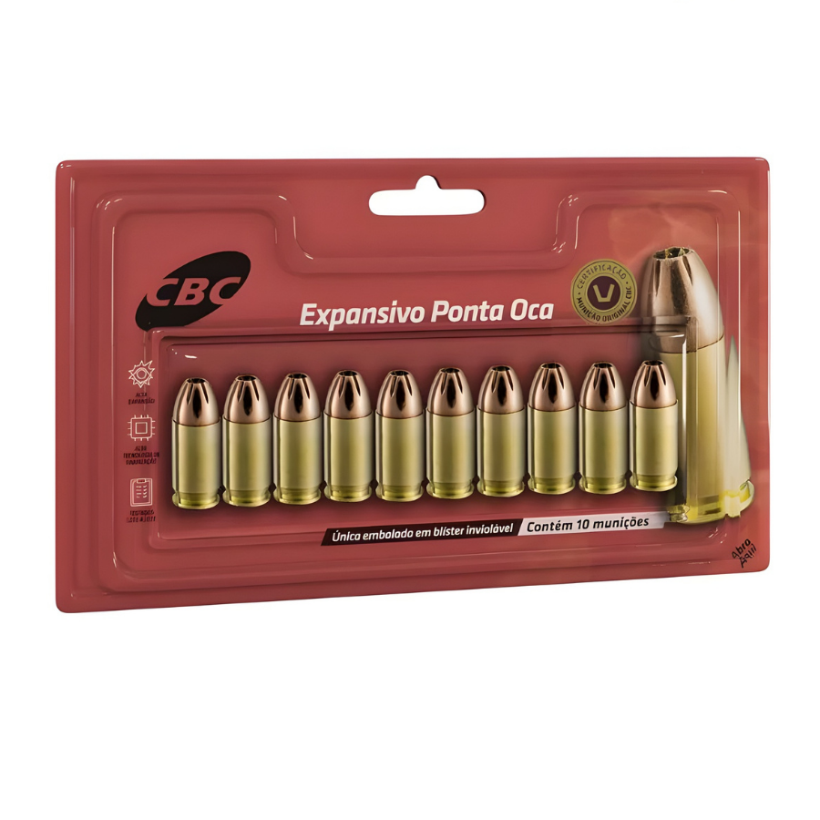 MUNIÇÃO CBC .380 AUTO +P EXPO 95GR