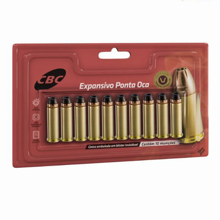 MUNIÇÃO CBC .38 SPL EXPO +P+ 125GR.